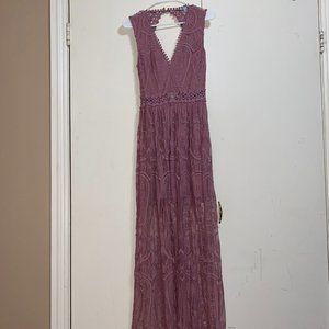She + Sky Mauve Dress, Size Small